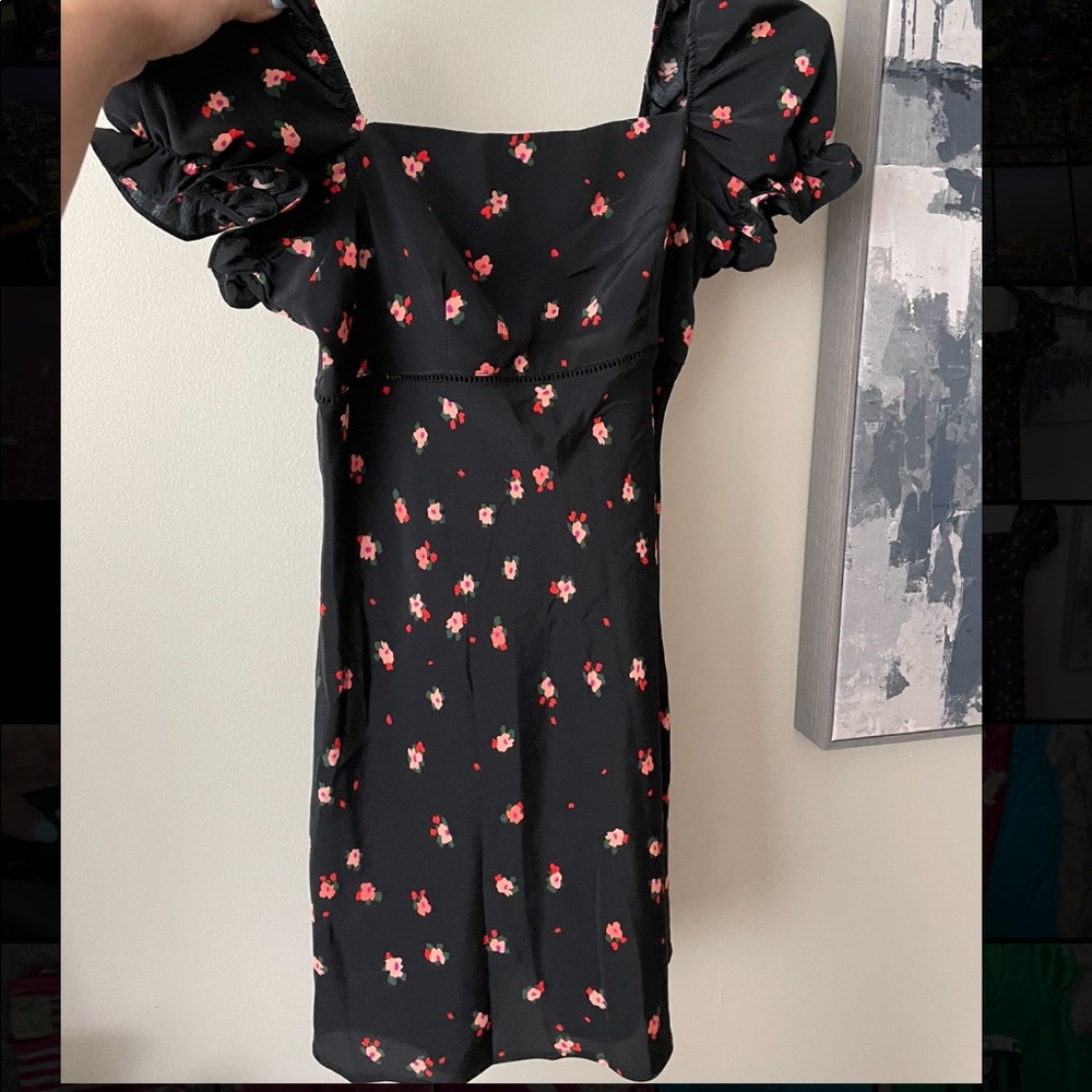 Top Shop flowery black dress